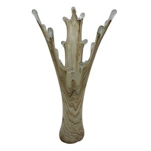 Vintage Mcm Kirch Made In Europe Rare Splash 15" Hand Blown Vase Swung